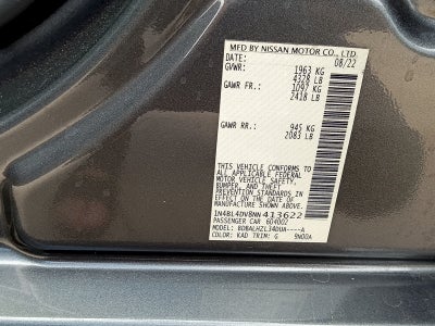2022 Nissan Altima SV FWD